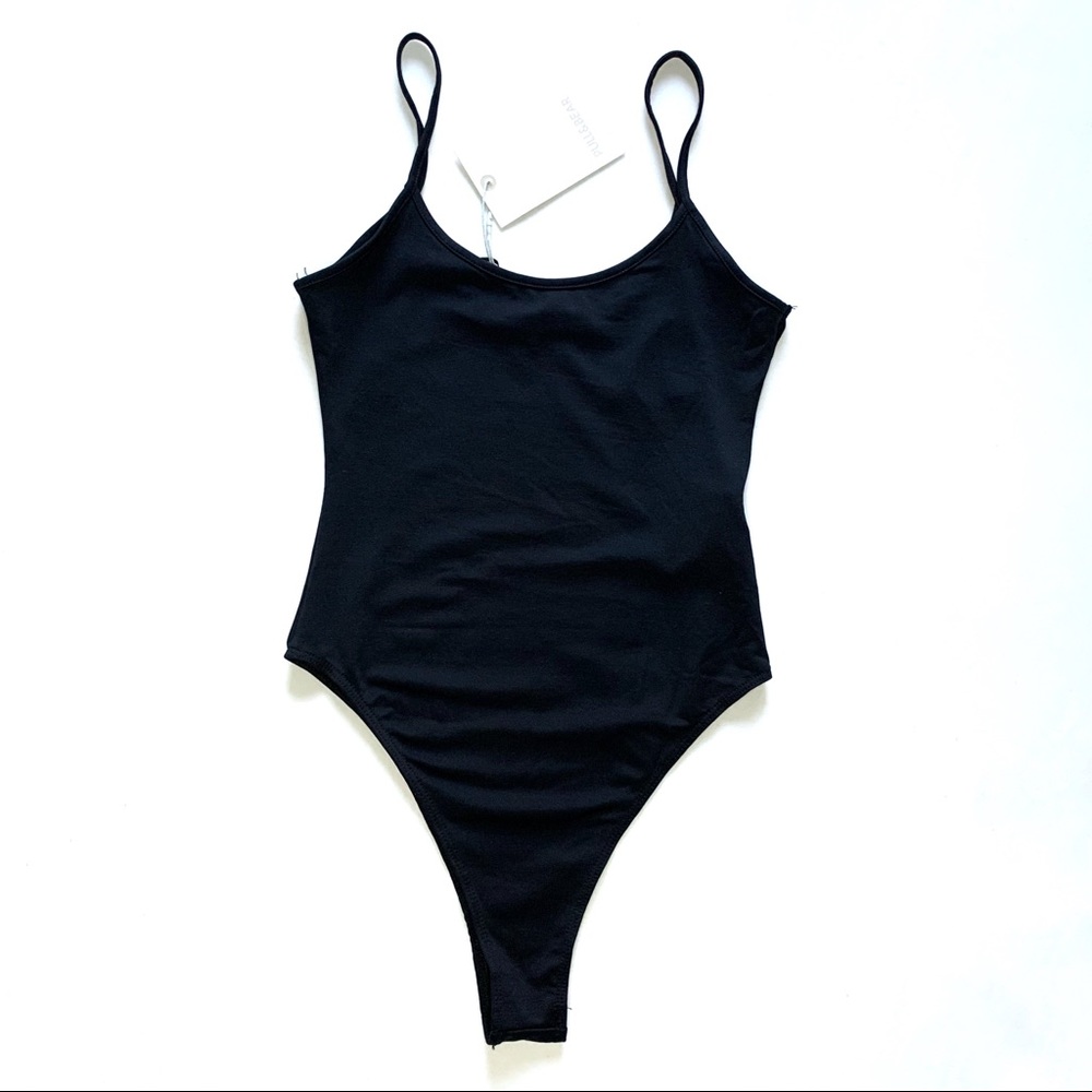 Nwt Black Basic Spaghetti Strap Bodysuit - image 4